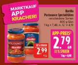 Pastasauce Spezialitäten im Angebot bei Marktkauf in Coburg Pastasauce Spezialitäten Angebote von Barilla bei Marktkauf Coburg für 2,79 €