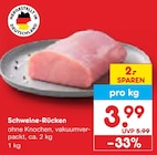 Aktuelles Schweine-Rücken Angebot bei Netto Marken-Discount in Hamburg ab 3,99 €