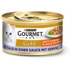 Aktuelles GOURMET Gold Zarte Häppchen in Sauce mit Gemüse mit Kalb 85 g Angebot bei Zookauf in Hannover ab 0,49 €