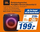 Partylautsprecher PartyBox Encore Essential 2 im Angebot bei expert in Schorndorf Partylautsprecher PartyBox Encore Essential 2 Angebote von JBL bei expert Schorndorf für 199,00 €