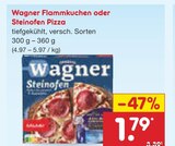 Flammkuchen oder Steinofen Pizza im Angebot bei Netto Marken-Discount in Zwickau Flammkuchen oder Steinofen Pizza Angebote von Wagner bei Netto Marken-Discount Zwickau für 1,79 €