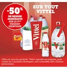 Promo -50% de remise immédiate sur le 2ème produit identique sur tout vittel à  dans le catalogue Hyper U à Clermont-L'Hérault