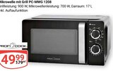 Mikrowelle mit Grill PC-MWG 1208 im Angebot bei GLOBUS in Hofheim Mikrowelle mit Grill PC-MWG 1208 Angebote von Profi Cook bei GLOBUS Hofheim für 49,99 €