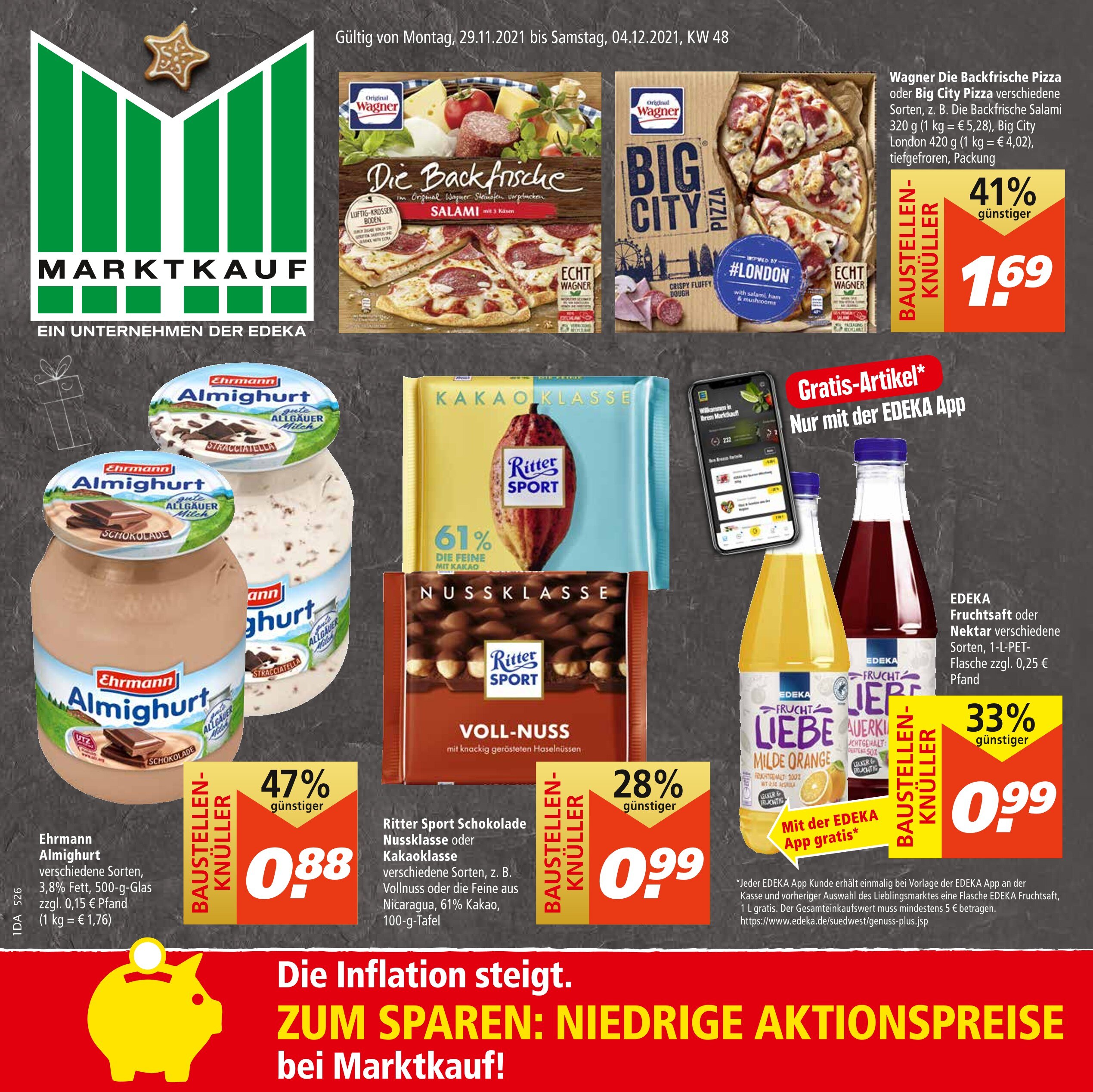 Marktkauf Prospekt für Egelsbach mit 12 Seiten Marktkauf Prospekt für Egelsbach: "Aktuelle Angebote", 12 Seiten, 29.11.2021 - 04.12.2021