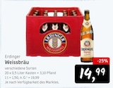 Weissbräu im Angebot bei Konsum in Pirna Weissbräu Angebote von Erdinger bei Konsum Pirna für 14,99 €