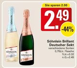 Brillant Deutscher Sekt Angebote von Söhnlein bei WEZ Löhne für 2,49 €