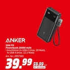 30W PD Powerbank 20000 mAh von Anker für 39,99 € bei MediaMarkt Saturn im Angebot 30W PD Powerbank 20000 mAh von Anker im aktuellen MediaMarkt Saturn Prospekt