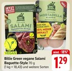 vegane Salami Baguette-Style oder Mortadella Klassik Angebote von Billie Green bei EDEKA Karlsruhe für 1,29 €