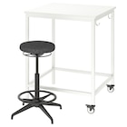 Tisch und Sitz-/Stehstütze weiß/dunkelgrau Angebote von TROTTEN/LIDKULLEN bei IKEA Baden-Baden für 248,00 €