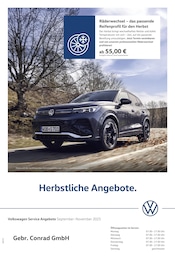 Volkswagen Prospekt für Erftstadt mit 1 Seite Volkswagen Prospekt für Erftstadt: "Herbstliche Angebote.", 1 Seite, 01.09.2025 - 30.11.2025