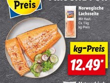 Norwegische Lachsseite Angebot in Rüdesheim am Rhein im aktuellen Prospekt bei Lidl in Rüdesheim am Rhein
