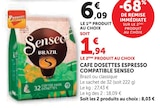 Café Dosettes Espresso Compatible - Senseo - Super U à La Seyne-sur-Mer Café Dosettes Espresso Compatible - Senseo en promo chez Super U La Seyne-sur-Mer à 1,94 €
