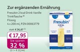 2 kcal Drink Vanille Trinkflasche Angebote von Fresubin bei mea - meine apotheke Gummersbach für 17,95 €