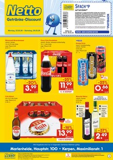 Energydrink im Netto Marken-Discount Prospekt "DER ORT, AN DEM DU IMMER AUSGEZEICHNETE PREISE FINDEST." mit 2 Seiten (Hürth)