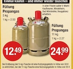 Füllung Propangas bei V-Markt im Erkheim Prospekt für 12,49 €