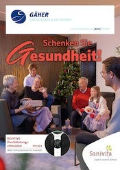 Aktueller Sanitätshaus Gäher GmbH & Co. KG Prospekt mit Massagegerät, "Schenken Sie Gesundheit!", Seite 1