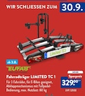 Fahrradträger LIMITED TC 1 im Angebot bei ALDI SÜD in Frechen Fahrradträger LIMITED TC 1 Angebote von Eufab bei ALDI SÜD Frechen für 329,00 €