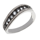 Bague en or gris et rhodié aigues marines et diamants à E.Leclerc dans Bonnœuvre