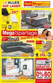 Aktueller Opti-Megastore Prospekt mit Fernsehsessel, "Mega Spartage", Seite 1