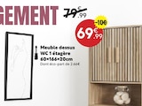 Meuble dessus wc 1 étagère 60*166*20cm - Maxi Bazar à Saint-Germain-en-Laye Meuble dessus wc 1 étagère 60*166*20cm en promo chez Maxi Bazar Saint-Germain-en-Laye à 69,99 €