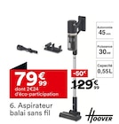 Aspirateur balai sans fil - Hoover - But à Saint-Herblain Aspirateur balai sans fil - Hoover en promo chez But Saint-Herblain à 79,99 €
