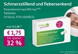 mea - meine apotheke - Paracetamol mea Tabletten Angebot im Prospekt Paracetamol mea Tabletten bei mea - meine apotheke im Prospekt "" für 1,75 €