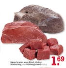 Sauerbraten vom Rind oder dicker Rinderbug oder Rindergulasch Angebote bei E center Mannheim für 1,69 €