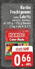 Fruchtgummi oder Lakritz im Angebot bei EDEKA in Gütersloh Fruchtgummi oder Lakritz Angebote von Haribo bei EDEKA Gütersloh für 0,66 €