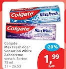 Max Fresh Zahncreme von Colgate für 1,99 € bei budni im Angebot Max Fresh Zahncreme von Colgate im aktuellen budni Prospekt