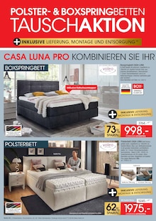 Bett im Zurbrüggen Prospekt "POLSTER- & BOXSPRINGBETTEN TAUSCHAKTION" mit 4 Seiten (Essen)