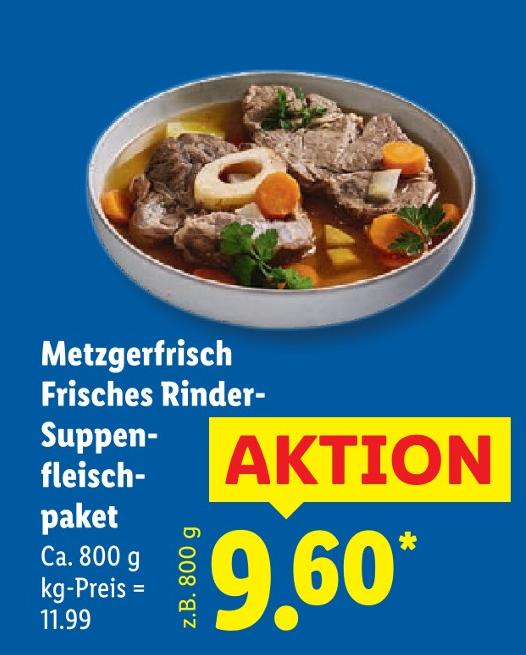 Metzgerfrisch Frisches Rinder-Suppenfleischpaket