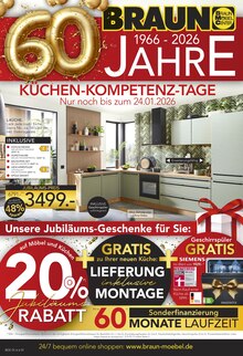 Kuchen im BRAUN Möbel-Center Prospekt "Küchen-Kompetenz" mit 2 Seiten (Reutlingen)