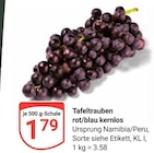 Tafeltrauben rot/blau kernlos bei GLOBUS im  Prospekt für 1,79 €