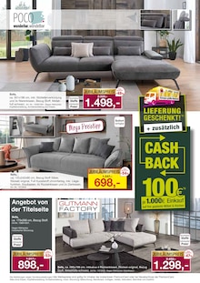 Couch im Möbel Inhofer Prospekt "ALLES IM GRÜNEN BEREICH" mit 12 Seiten (Augsburg)