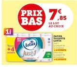 Papier toilette Just 1 - Lotus dans le catalogue Hyper U