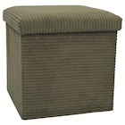 Coffre pouf pliable Scott velours côtelé - Maxi Bazar à Nantes Coffre pouf pliable Scott velours côtelé en promo chez Maxi Bazar Nantes à 14,99 €
