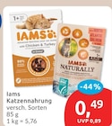 Katzennahrung von Iams für 0,49 € bei budni im Angebot Katzennahrung von Iams im aktuellen budni Prospekt