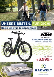 Aktueller Radwelt Coesfeld Weitere Geschäfte Prospekt in Gevelsberg und Umgebung, "UNSERE BESTEN. FÜR DICH! BESTE BIKE FÜR DEINEN EINSATZ!" mit 1 Seite, 11.04.2024 - 24.04.2024