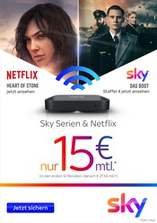 Aktueller Sky Erlangen Prospekt "Sky Serien & Netflix" mit 4 Seiten