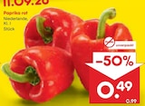 Paprika rot im Angebot bei Netto Marken-Discount in Eisenach Paprika rot Angebote bei Netto Marken-Discount Eisenach für 0,49 €
