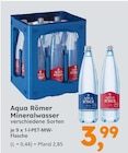 Mineralwasser im Angebot bei Globus-Baumarkt in Pirmasens Mineralwasser Angebote von Aqua Römer bei Globus-Baumarkt Pirmasens für 3,99 €