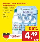 Natürliches Mineralwasser im Angebot bei Netto Marken-Discount in Recklinghausen Natürliches Mineralwasser Angebote von Rheinfels Quelle bei Netto Marken-Discount Recklinghausen für 4,49 €