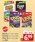 Mattel Skip-Bo, Uno Flip!, Phase 10 oder UNO Angebote bei famila Nordost Celle für 6,99 €