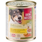 Nassfutter Hund mit 60% Huhn mit Kartoffeln, Naturverliebt von Dein Bestes im aktuellen dm-drogerie markt Prospekt für 1,85 €