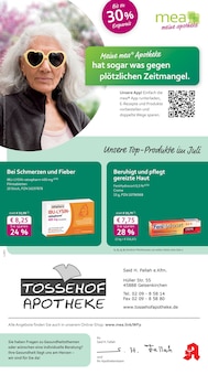 Aktueller mea - meine apotheke Prospekt "Unsere Juli-Angebote" Seite 1 von 4 Seiten für Gelsenkirchen