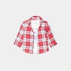 Promo Ensemble chemise et t-shirt coton Creeks rouge foncé bébé garçon à 10,00 € dans le catalogue La Halle à Bron