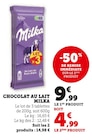 Chocolat au lait - Milka en promo chez Super U Valence à 4,99 €