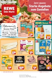 Krombacher im REWE Prospekt in Münster Aktueller REWE Prospekt mit Krombacher, "Dein Markt", Seite 1
