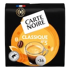 Dosettes de café - CARTE NOIRE en promo chez Carrefour Market Valence à 6,89 €