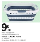 Panière à linge 45l pliable dans le catalogue E.Leclerc